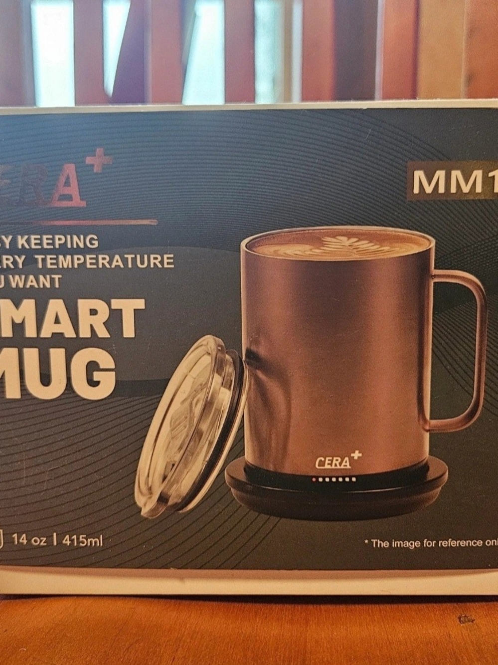 Metallic Brown Smart Mug with Lid - Temperature-Control Beverage Mug